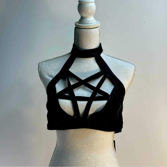 Killstar Speed Demon pentagram halter bralette - Picture 4 of 4